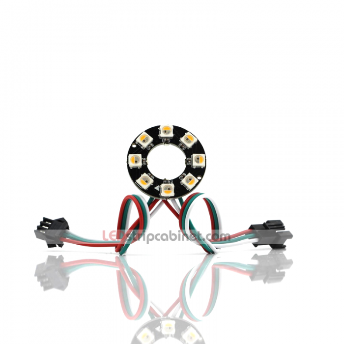 NeoPixel Ring-8 X 5050 RGBW LED W/Integrated Drivers,Warm White ~ 3500K ...